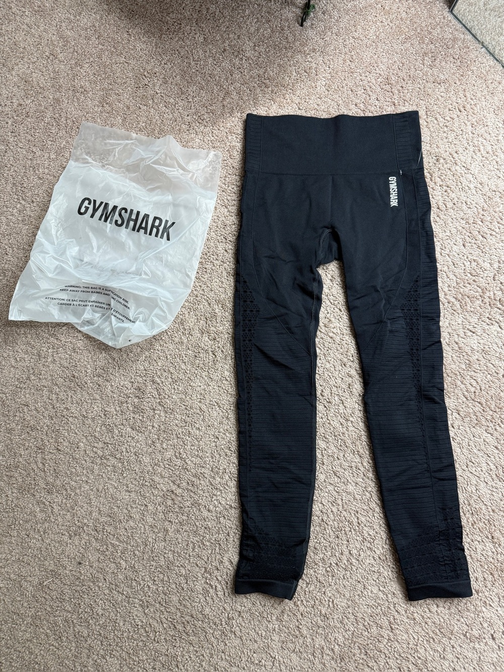 Gymshark Women's Black Seamless Leggings - High Waisted small